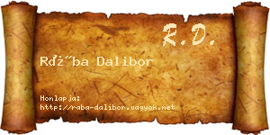 Rába Dalibor névjegykártya